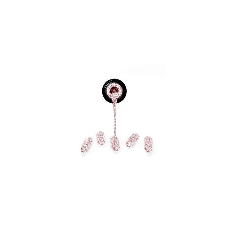 Gel Nail Stickers - manucure rose clair pailleté Gel Nail Stickers - manucure rose clair pailleté